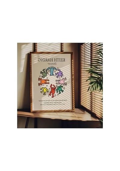 Keith Haring Temalı Modern Dekoratif Poster, 50 X 70 Cm Ölçü