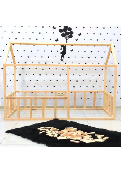 Markaawm Montessori Yatak Çocuk Odası Karyola Doğal Çam Alanya Akçaağaç