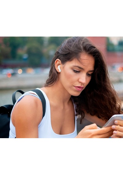 Aql Urban Kablosuz Tws Bluetooth Kulaklık, Mikrofonlu, Akıllı Telefonlar İçin 3 Saat Pil Ömrü 1,5 Saat Şarj Süresi Stereo 4'lü Şarj Kutusu Beyaz