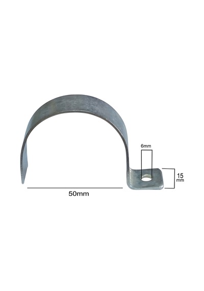 No:10 Tekli Sac Kablo Kroşe 50mm Demir Köprü Metal Boru Tutma Bağlama Kelepçesi -5adet