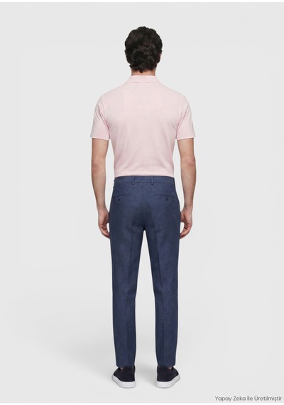 Ramsey Pembe Düz %100 Pamuk T-shirt