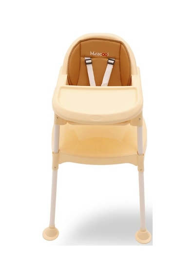 Miracool Prime 4ın1 Mama Sandalyesi / Çalışma Masalı / Pedli / Krem
