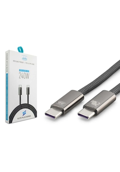 Subzero Cl52 Metal Başlık Hasır 6a Type-c Hızlı Şarj Data Kablosu 1mt