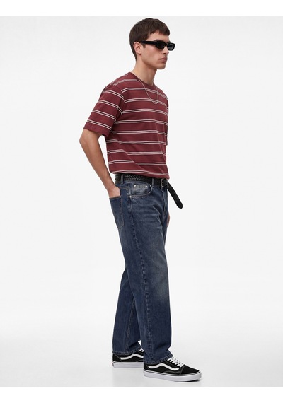 Koton Normal Bel Vintage Straight Fit Jean Pantolon Petrol 6sam40301nd