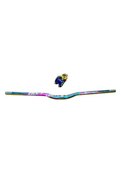 İnn Rainbow 780mm Alüminyum 31.8 Bisiklet Gidonu + Boğaz Seti Gidon İnn Boğaz Rainbow1 Çok Renkli