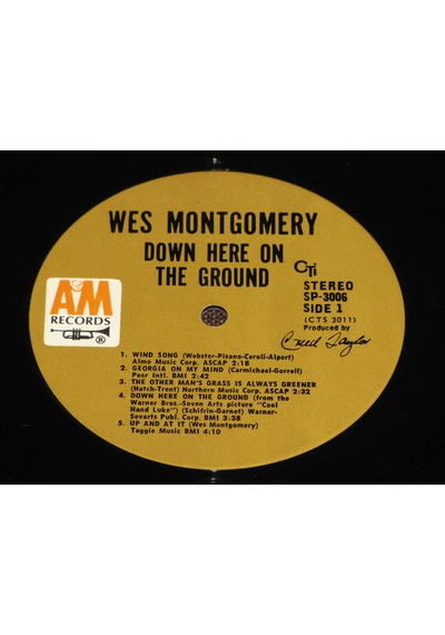 Wes Montgomery - Down Here On The Ground - 33Lp Albüm