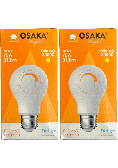 Osaka 10w 75w 3000k Günışığı E27 Duylu Dim Edilebilir Led Ampul 2 Adet