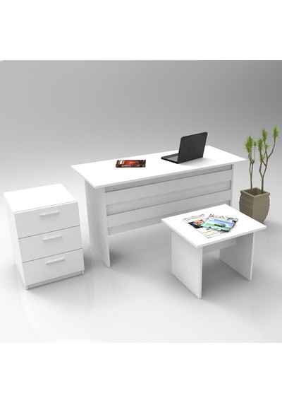 Bega Abc Masa Sehpa Keson Ofis Büro Masa Takımı 3 Renk Beyaz Beg9-w Beyaz