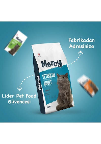 Mercy Somonlu Yetişkin Kedi Maması 10 KG