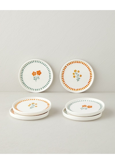 English Home Lilith Seramik 6'lı Pasta Seti 16 Cm Renkli Çok Renkli