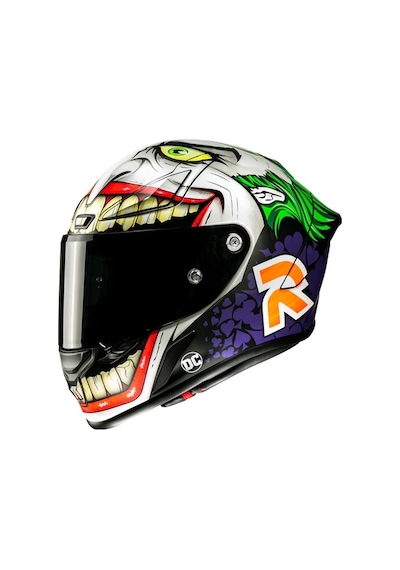 HJC RPHA1 MC48SF Kask Joker Dc Comics Kapalı Kask Beyaz - Gri - Kırmızı