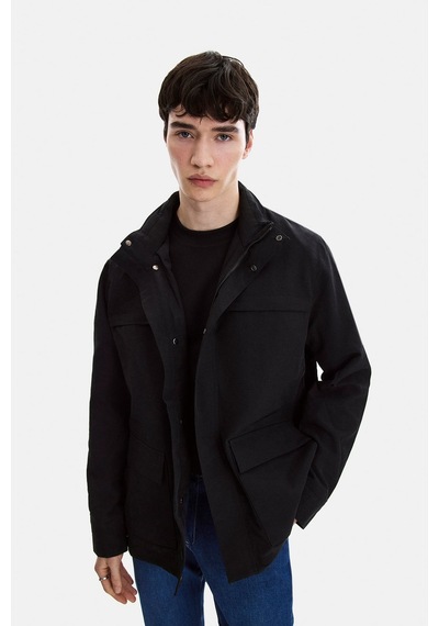 Back And Bond Siyah Regular Fit Uzun Ceket Çok Renkli