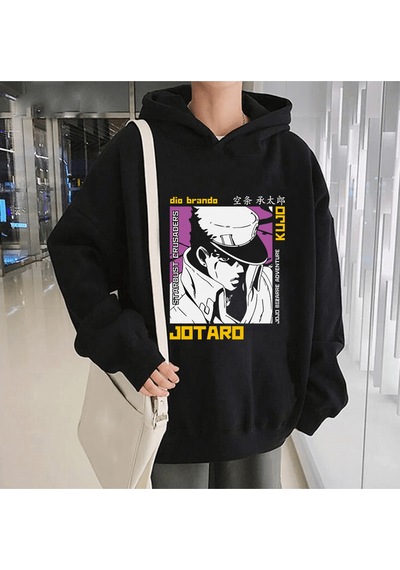 Anime Jotaro Kujo Kapşonlu Sweatshirt