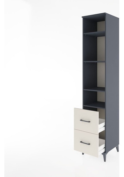 Hyperion Dolap 4 Raflı 2 Çekmeceli 44x44x221 Antrasit-aytaşı Antrasit Hyperion Dolap 4 Raflı 2 Çekmeceli 44x44x221 Antrasit-aytaşı Antrasit