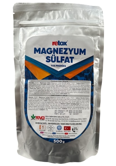 Retox Magnesıum Sülfat 500 Gr 1 Koli - 24'lü