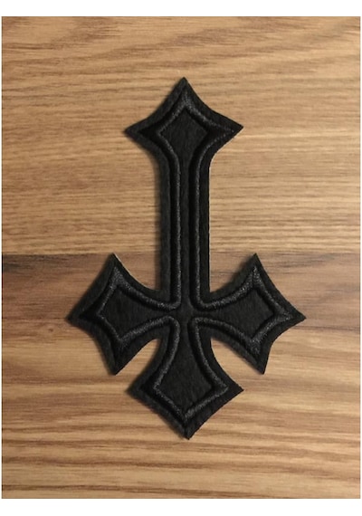 Ters Haç Cross Black Metal Patches Arma ve Kot Yamaları Çok Renkli