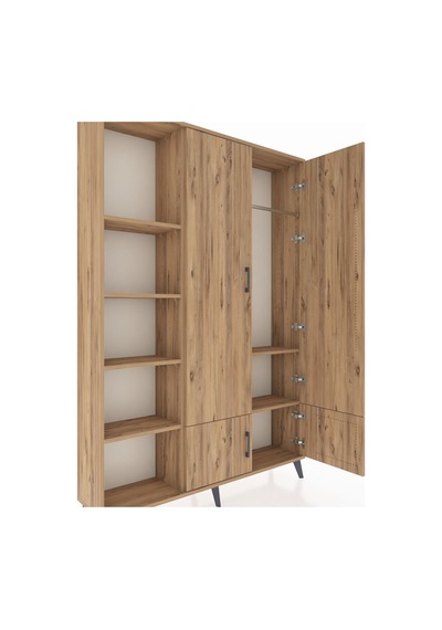 Arges Dolap 6 Raflı 4 Kapaklı Tek Askılı 132x30x195 Çam-çam/çam Atlas Çam/atlas Çam Arges Dolap 6 Raflı 4 Kapaklı Tek Askılı 132x30x195 Çam-çam/çam Atlas Çam/atlas Çam