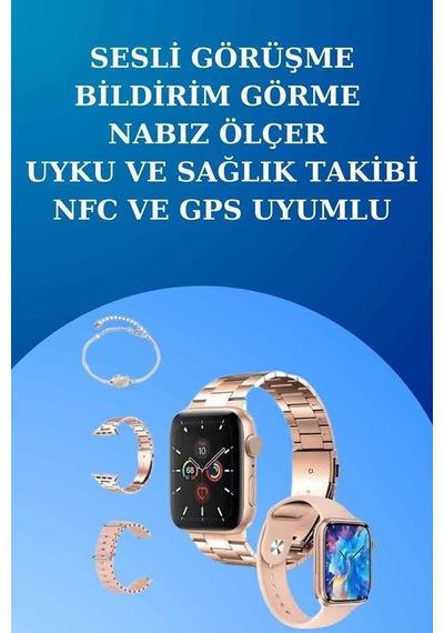 3 Kordonlu Dokunmatik Ekran Akıllı Saat Ve 2.nesil Kablosuz Bluetooth Kulaklık Anc/enc 3 Kordon