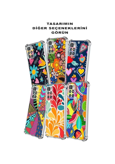 Samsung Galaxy M34 İle Uyumlu Retro Color 1 Baskılı Şeffaf Köşe Korumalı Antişok Kılıf