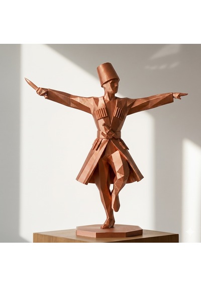 15 Cm Ev Ofis DekoratifHediyelik Kafkas Adige Çerkes 3d Heykelcik