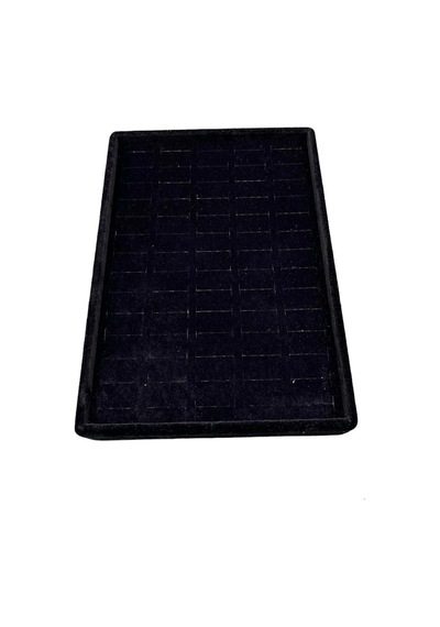 Yerli Üretim Küçük Boy Süet Kumaş Siyah Renk 22/14 Cm Batırmalı Yüzük Küpe Tablası Çok Renkli