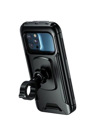 Nukro Tech M18-54 Gidon Bağlantılı Su Geçirmez Telefon Tutucu Siyah