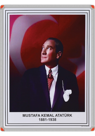 Panda 35 x 50 CM Atatürk Portresi Tablo Pano Alüminyum Çerçeve  - pan411