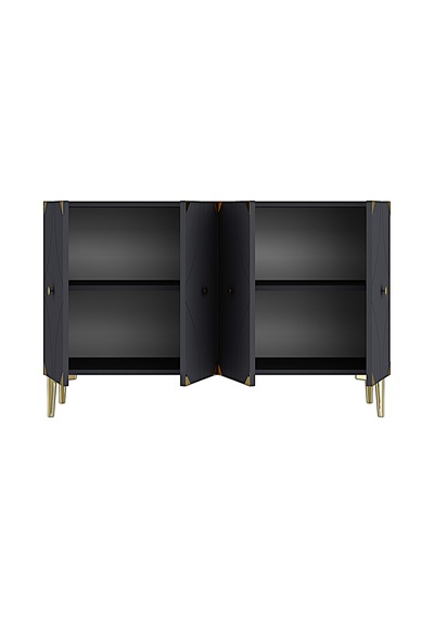 Ka1297ag Alfa Konsol Ve Tv Sehpası Antrasit-gold 120cm