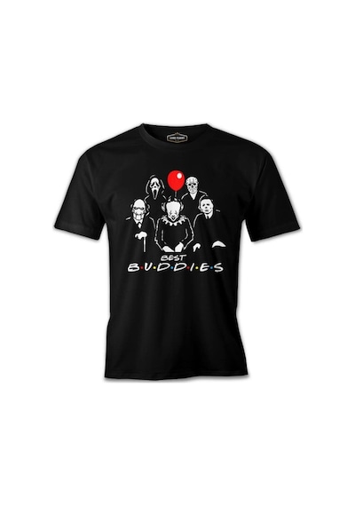 Horror - Best Buddies Siyah Erkek Tshirt
