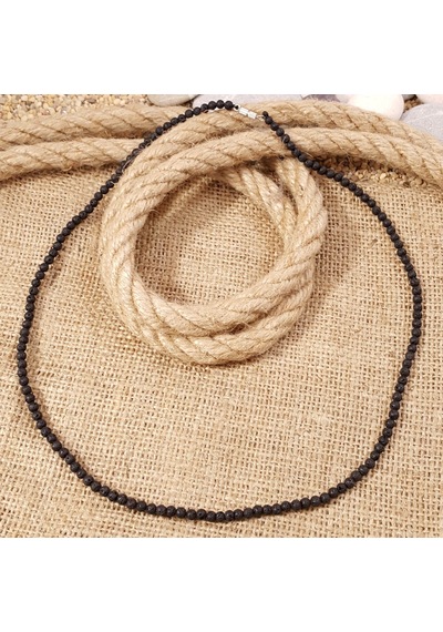 Chavin 4 Mm. 60 Cm. Siyah Lav Taşı Erkek Kolye Dp65 (478254908) Siyah