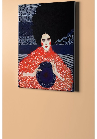 Webstyle Sayılarla Boyama Seti Kasnaklı Mavi Şapkalı Kadın 40 X 50 Cm