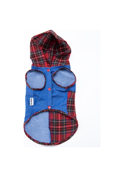 Pawstar Denim & Plaid Kedi Köpek Gömleği