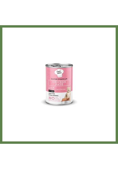 Chefs Choice Pate Chicken Kitten Tavuklu Tahılsız Yavru Kedi Konservesi 400 Gr Hb006