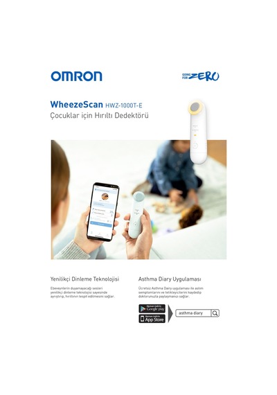 Omron Wheezescan Çocuklar İçin Hırıltı Dedektörü Hwz-1000t-e