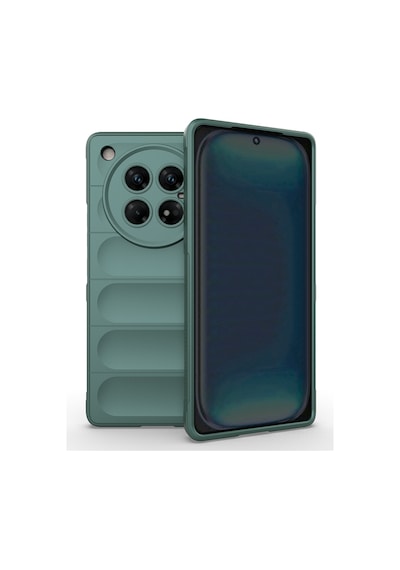 İnfinix Zero 40 5g Kılıf Esnek Tpu Oyuklu Arka Yüzey Tasarımlı Hptk Etnik Silikon Kapak - Koyu Yeşil Yeşil