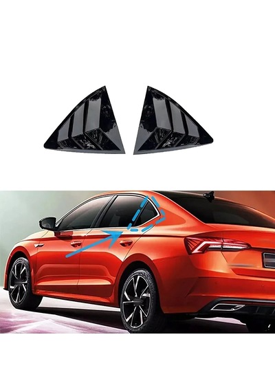 Skoda Octavia Kelebek Cam Kaplama Vizörü Parlak Siyah Diğer