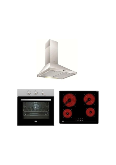 Teka HE 715 SS - TZ 6415 - DF 60 Inox Elektrikli Ankastre Set