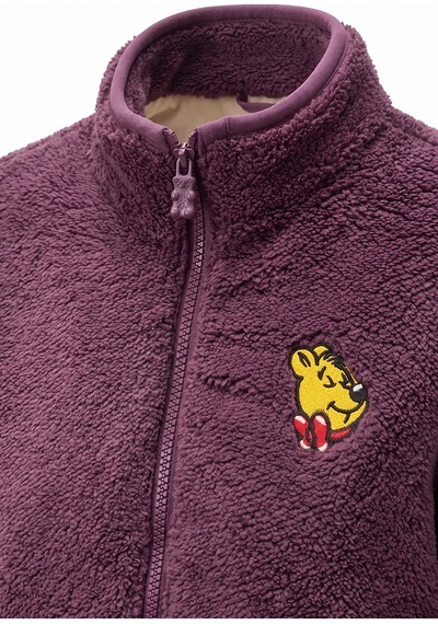Harıbo Haribo Lisanslı Çocuk Dik Yaka Peluş Polar Ceket Mürdüm