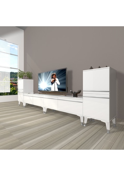 Decoraktiv Eko 9220t Mdf Silver Tv Ünitesi Tv Sehpası Beyaz