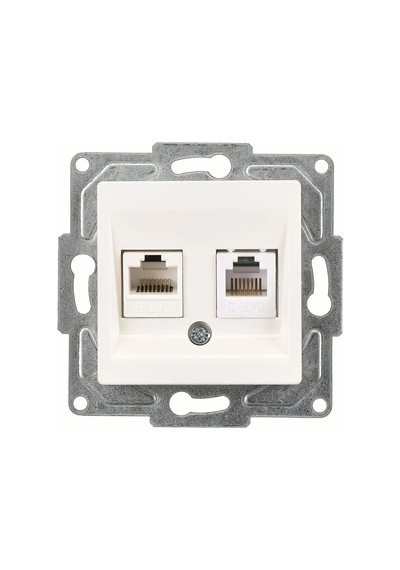 Eqona Radius Neoline Data + Nümeris Telefon Prizi Rj45 Cat6 + Cat3 , Fildişi Beyazı Mekanizma + Tuşkapak