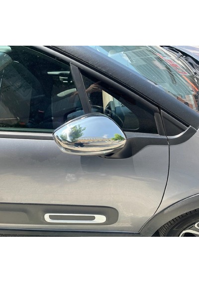 Citroen C3 Krom Ayna Kapağı 2 Parça 2017 Paslanmaz Çelik
