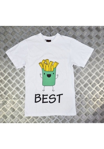 Stoned&Fame Best Baskılı T-shirt Beyaz