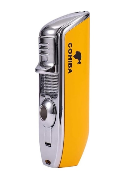 Cohiba Ccm0214 3 Jet Torch Puro Çakmağı Sarı Metal