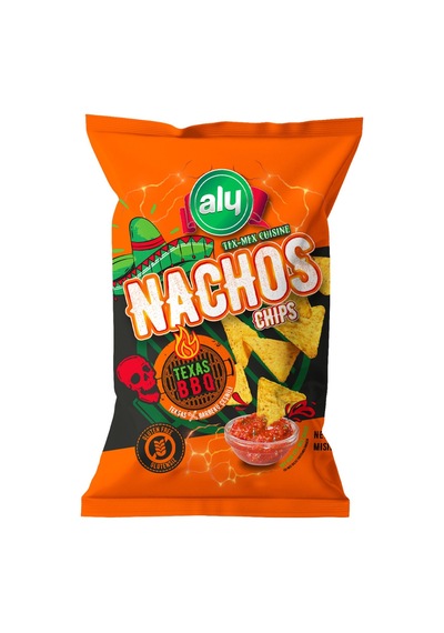 Aly Barbekü Nachos Glutensiz Cips 225 G - 6 Adet Tarı