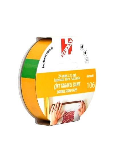 Her Bant Çift Taraflı Bant 24mmx25mt Diğer