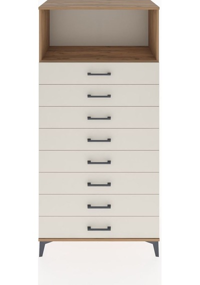 Hyperion Dolap Tek Raflı 8 Çekmeceli 88x44x182 Çam-aytaşı Atlas Çam