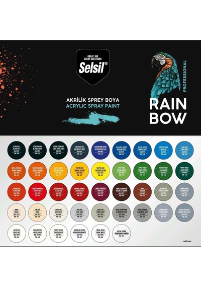 Selsil Rainbow Akrilik Sprey Boya 400 Ml - Hızlı Kuruyan, Yüksek Kapatıcı Akrilik Boya - Metal, Ahşap, Plastik Ve Hobi Yüzeyleri İçin Ral Renk Seçenekli Profesyonel Sprey Buzdolabı Beyazı - Ral 9301 Selsil Rainbow Akrilik Sprey Boya 400 Ml - Hızlı Kuruyan, Yüksek Kapatıcı Akrilik Boya - Metal, Ahşap, Plastik Ve Hobi Yüzeyleri İçin Ral Renk Seçenekli Profesyonel Sprey Buzdolabı Beyazı - Ral 9301