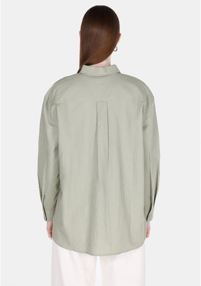 Colin's Colins Relaxed Fit Shirt Neck Düz Kadın Yeşil Uzun Kol Gömlek Cl1068538 Q1.v2 Sag Sage Yeşil Colin's Colins Relaxed Fit Shirt Neck Düz Kadın Yeşil Uzun Kol Gömlek Cl1068538 Q1.v2 Sag Sage Yeşil
