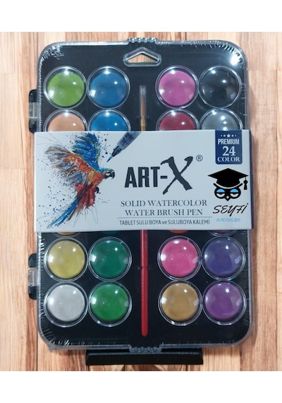 Art-x Sulu Boya Canlı Renkler Profesyonel Pigment 12-24-36-48 Renk Seçenekleriyle 24 Renk