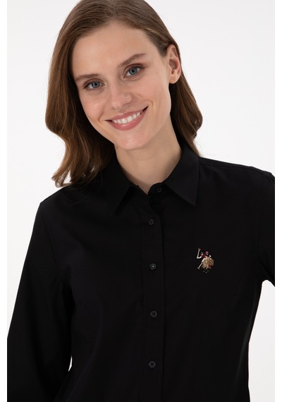 U.s. Polo Assn. Kadın Siyah Gömlek Basic 50295710-vr046 Siyah
